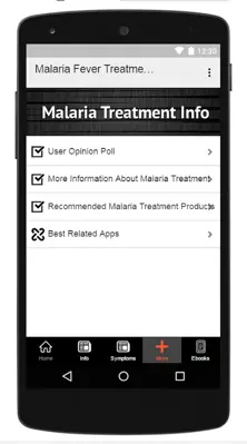 Malaria Fever Treatment android App screenshot 0